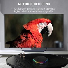 Smart Home Media Player 2.4G 5G Dual Band WiFi6 BT 5.0 4K Media Player TV B WENM