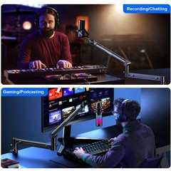 Aokeo AK-58 Low Profile Boom Arm Mic Stand Podcast Streaming Gaming