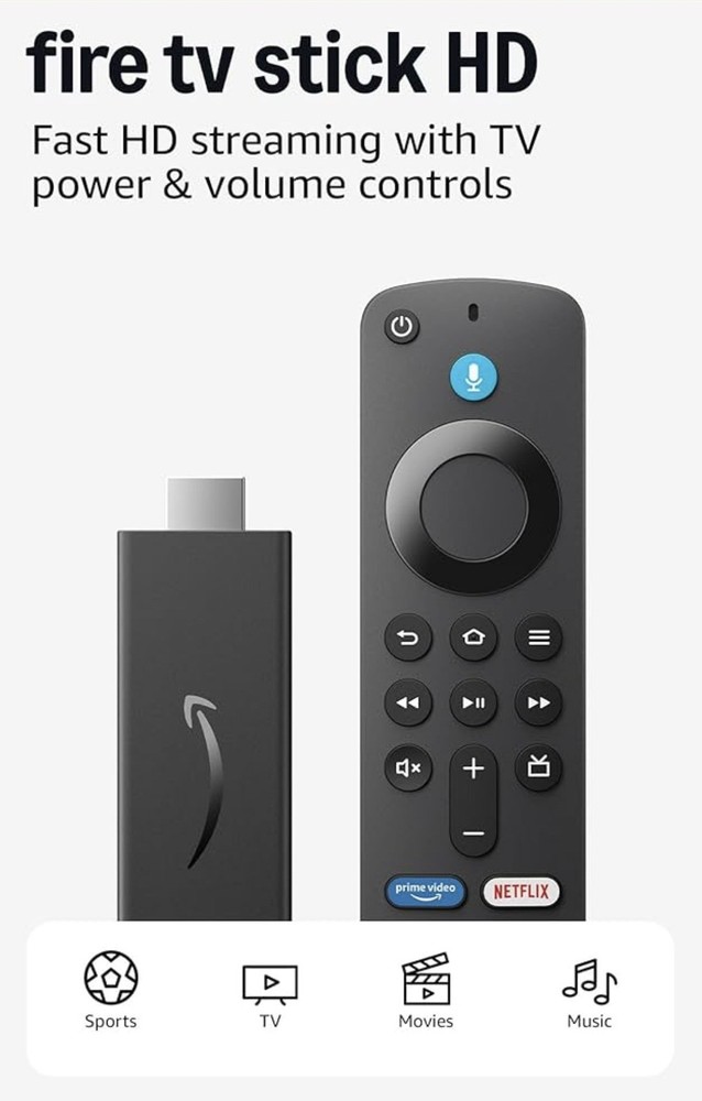 Newest Model Amazon Fire TV Stick HD (2024) TV Control Alexa Voice – Sealed Box