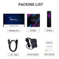 H96 MAX RK3318 Smart TV Box Android 10 4G 32GB/64GB 4K Wifi BT Media player