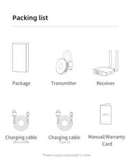 Wireless Video Transmitter & Receiver Display Adapter for TV Monitor Projector