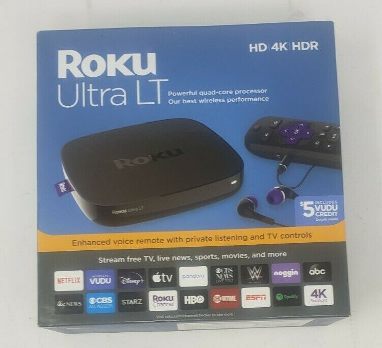 Roku Ultra LT HD 4K HDR Media Streamer – (4662RW) – Ships Today!
