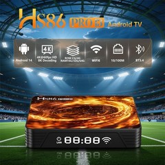 Android TV Box 14.0, 2GB RAM 16GB Storage, 4K HDR10+, Dual-Band WiFi 6, Voice Re