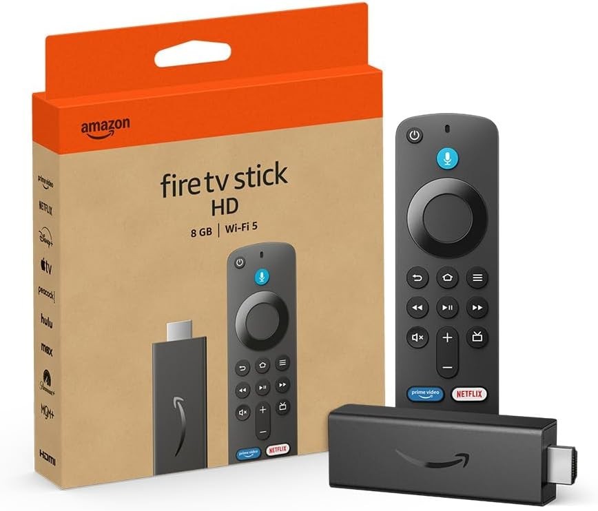 Amazon Fire TV Stick HD, free and live TV, Alexa Voice Remote, smart home