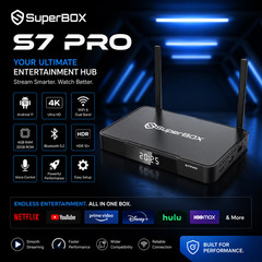 SuperBox S7 Pro Streaming Box With Gigabit LAN,Type‑C Port,Voice‑Control Remote