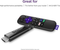 Roku Streaming Stick+ 4K/HDR Device, Voice Remote with TV Controls, 3810R