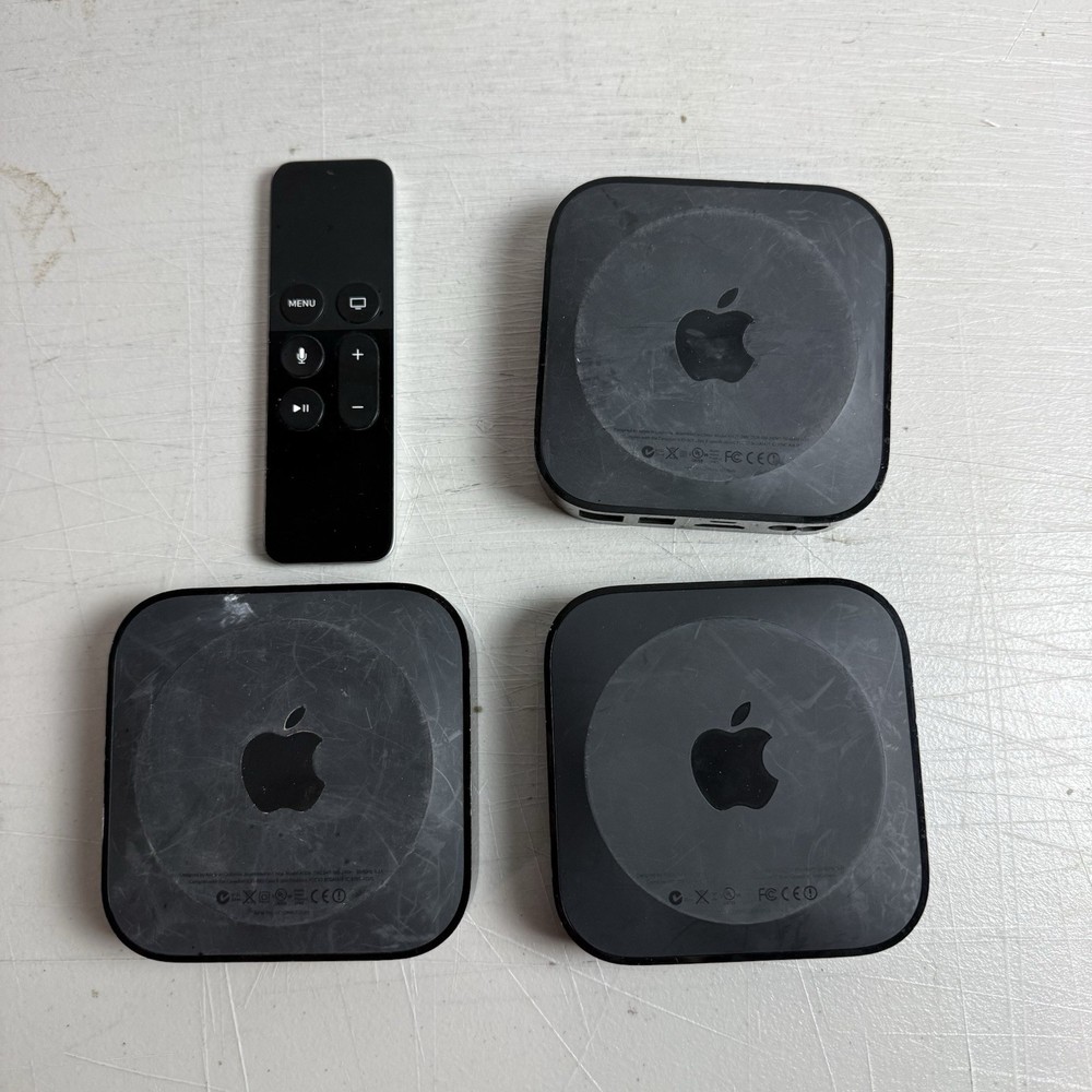 Lot of 3 Apple TV 4K (A1469 A1427 A1378) 2nd & 3rd Generation Remote A1513
