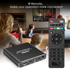 4K Media Player with Remote Control, Digital MP4 Player for 8TB HDD/USB Drive…