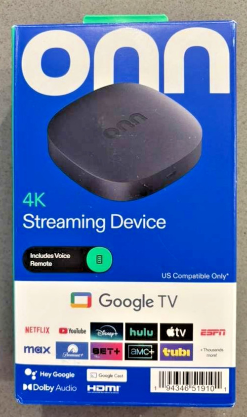 New Onn Google TV 4K Streaming Device (2023 Model) UHD – 2GB RAM – Fast Shipping