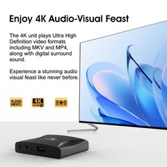 ACEMAX 4K Digital Signage Media Player — Auto Play & Loop USB Videos, Black