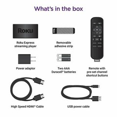 Roku Express 3930R 5X More Powerful HD Media Streamer – Black Latest Edition