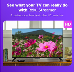 Roku HD Streamer 2026 Streaming Stick Device for TV with Voice Remote Free Cable