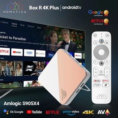 HOMATICS Box R 4K Plus TV Box AndroidTV 14 Netflix Certified Google Amlogic S9