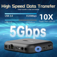 Android 14.0 TV Box, RK3518 Quad-Core, 2GB RAM, 16GB, 4K, Wi-Fi 6, uetooth 5.0