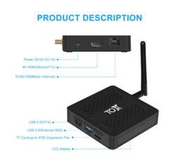 TOX1 Android 9.0 Tv Box Smart Tv box 4GB RAM 32GB Amlogic S905X3 Dual Wifi 1000M