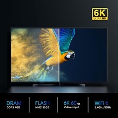 We2USat K3 PRO 6K HDR Android Smart TV Box Remote Control