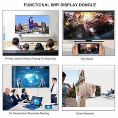 Wireless Display Dongle WiFi Portable Display Receiver 1080P HDMI Miracast Dongl