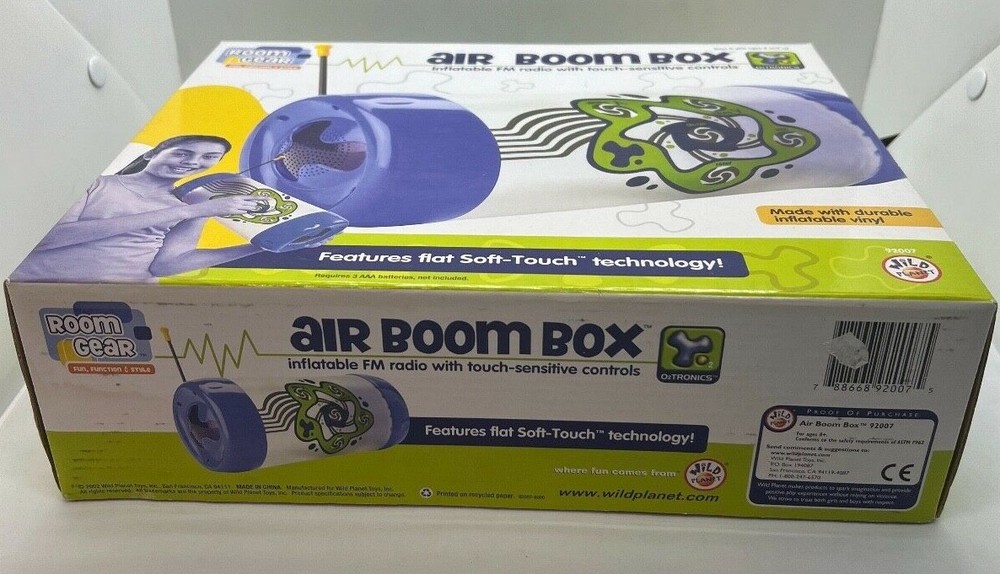 Room Gear Air Boom Box Inflatable with FM Radio Touch Sensitive Controls
