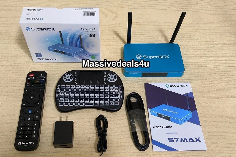 New 2026 Superbox S7 Max 64GB, QWERTY Keyboard. Authorized USA Top Box TV Seller