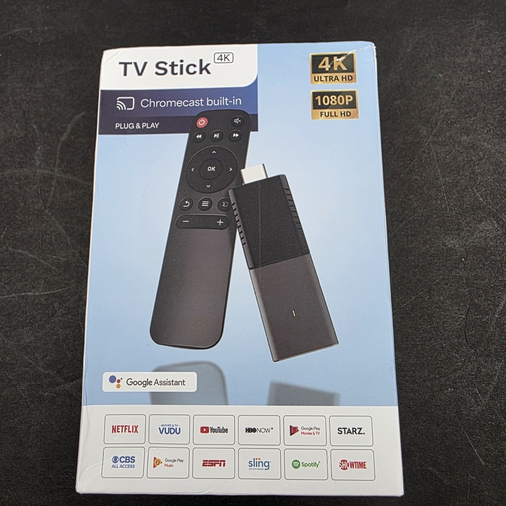 Smart TV Stick 4K UHD Chromecast Built in Android TV Google Assistant Remote