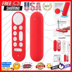 Cover for Google TV Streamer 4K 2024 Voice Remote Control Red Silicone Case P…