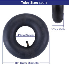 3.00-4 Inner Tube (2PCS) for Razor E300 Scooter, Pocket Rocket, Utility Dolly,