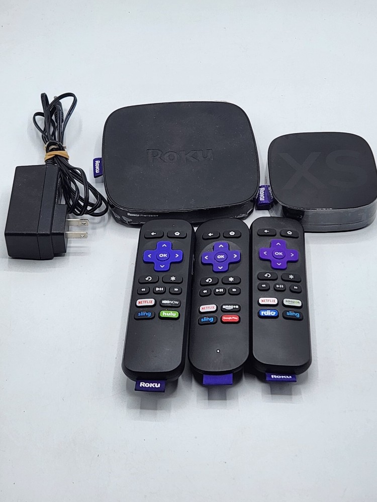 Lot OF Roku Premier+ Plus 4630X Media Streamer-Roku 2 XS- And 3 Remotes