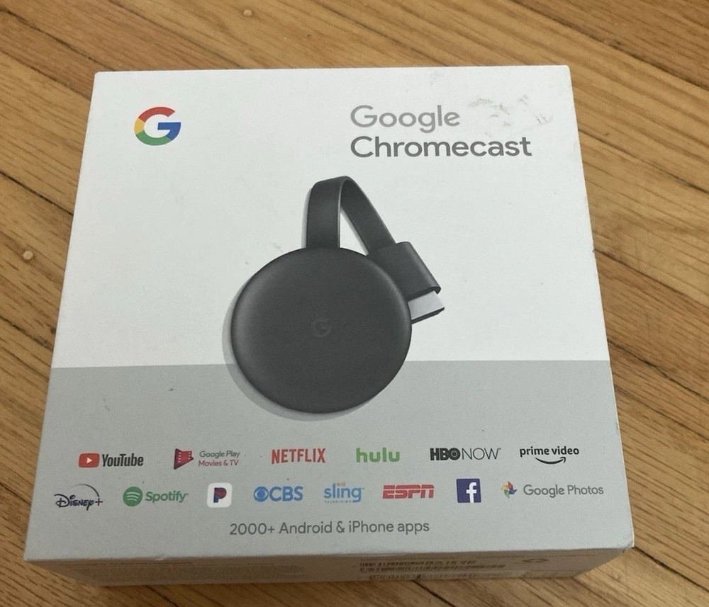 Google Chromecast 3rd Generation Charcoal Open Box