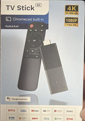 TV Stick 4K Chromecast Built-in Android TV 128GB HDMI Wi-Fi Google Assistant HDR