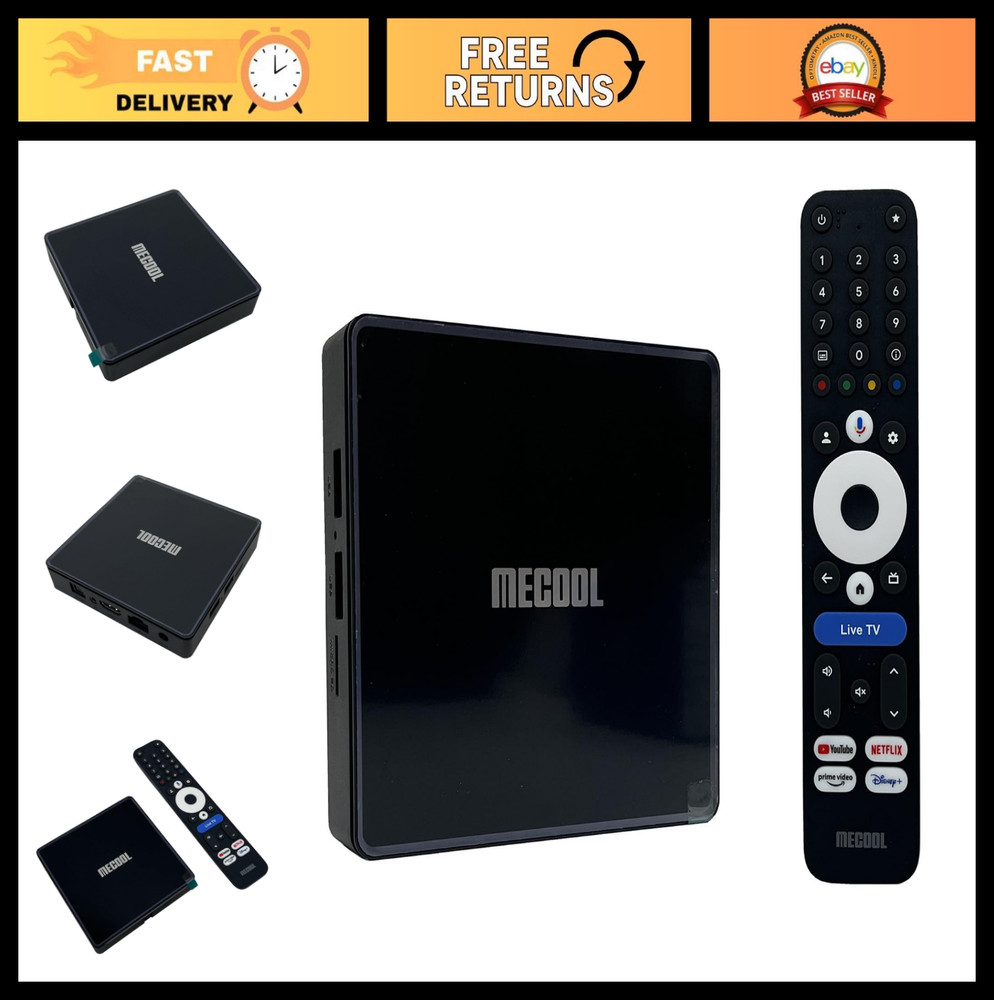 Android TV Box 14.0, Amlogic S905X5M, 2GB RAM, 32GB ROM, WiFi 6, 4K HDR, Bluetoo