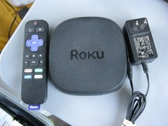 Roku Ultra 4K Streaming Media Player (Model 4800X) with remote and ac adapter