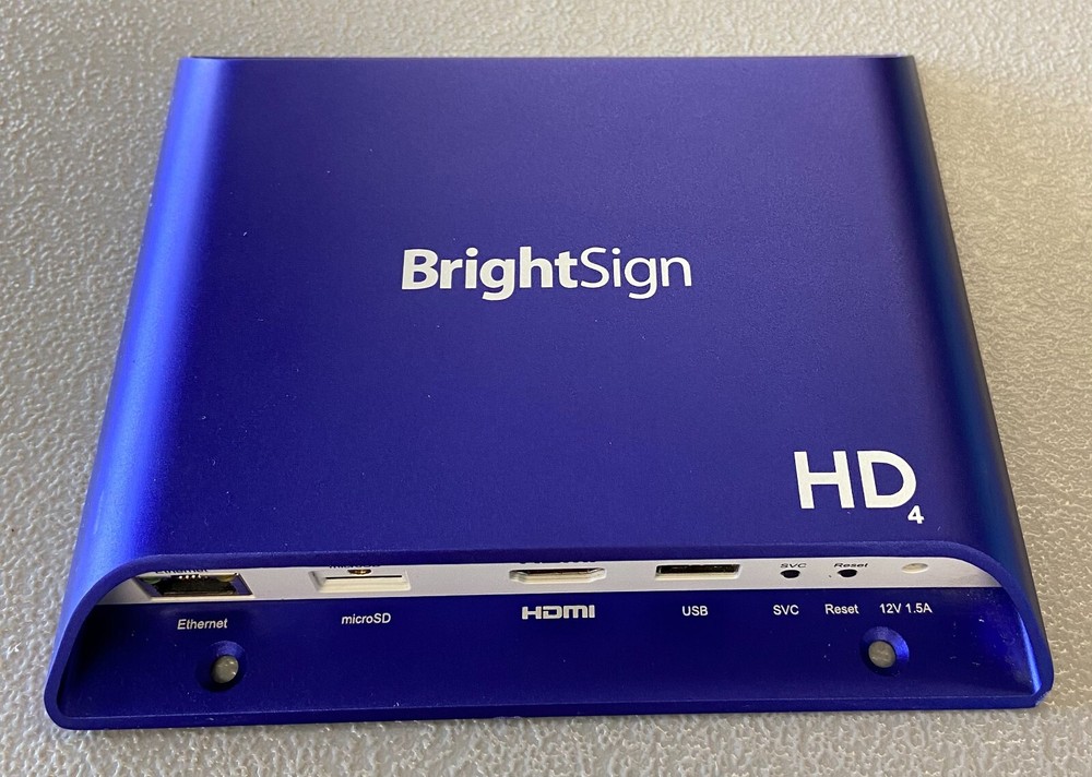 BrightSign HD4 HD1024 Full HD Expanded I/O HTML5 Player No Power Supply Included