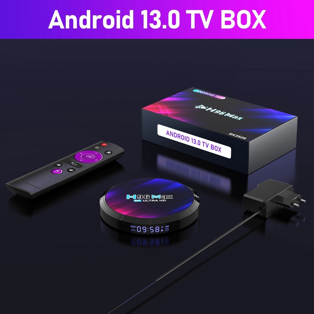 Smart 8K Android TV Box Android 13 & Quad-Core Processor – 4GB RAM, 64GB Storage