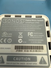 Sonos ZonePlayer ZP80 Digital Music System White, Working, Power Cord, No Remote