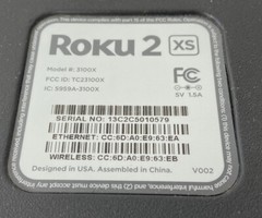 Roku 2 XS (2nd Generation) Media Streamer 3100X Black – NO Remote – TESTED GOOD