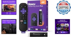 Streaming Stick Plus – 4K & HDR Streaming Device with Voice Remote – Free TV