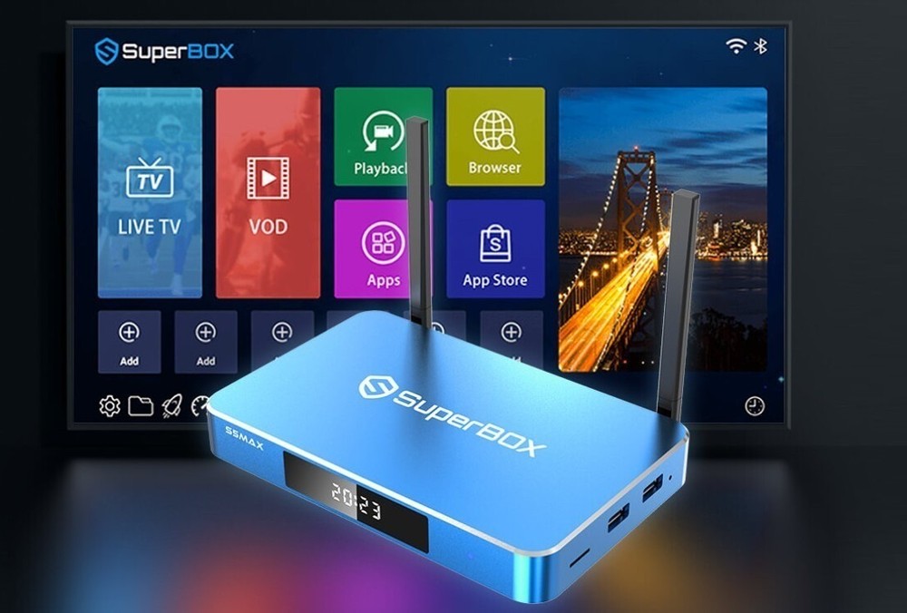 NEW SuperBox S5 MAX Android 12.0 WiFi 6 Voice Command 4GB DDR 6K Streaming Media