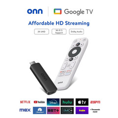 onn Full HD Streaming Device with Google TV Voice Remote 8GB Storage
