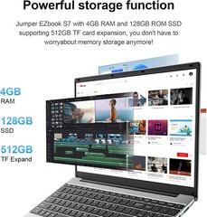 15.6 Inch Laptop with Office 365, 4GB RAM, 128GB Storage Expandable 1TB, 5205U P