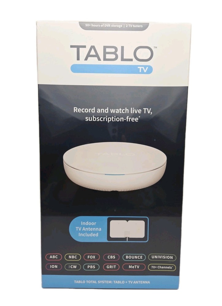 Tablo TV 4th Gen 2-Tuner 128GB 50+ Hours DVR with Antenna Watch & Record Live TV