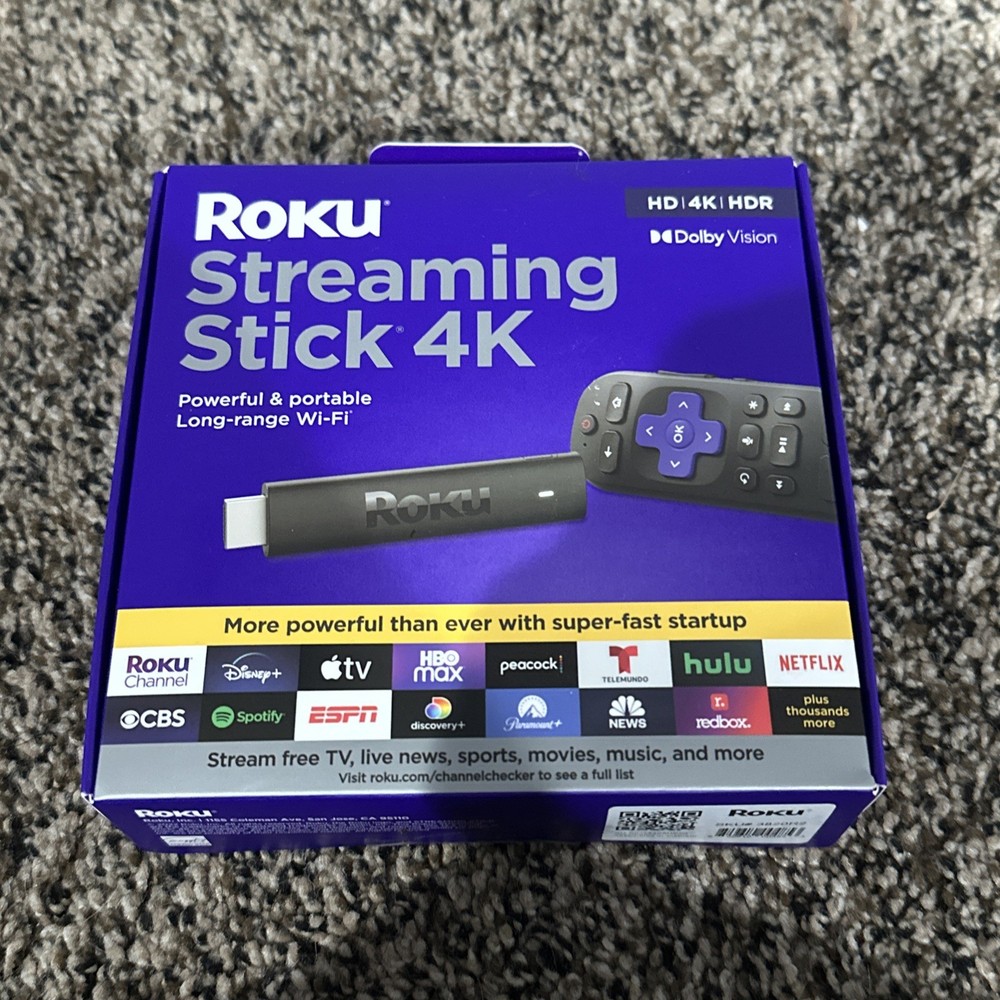 Roku Streaming Stick 4K/HDR/Dolby Vision Streaming Device with Roku Voice Remote