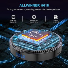 Android 12 HK1 TV box 4GB+64GB H618 Quad Core CPU Dual WiFi 4K/3D BT5 Smart box