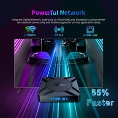 X96 M300 Android 14 Smart TV Box with Remote Control, Amlogic S905X5M Quad-Core,