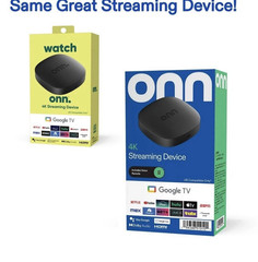 onn. 4K Google TV Streaming Box 2160p Wi-Fi HDMI Dolby Audio w/ Remote