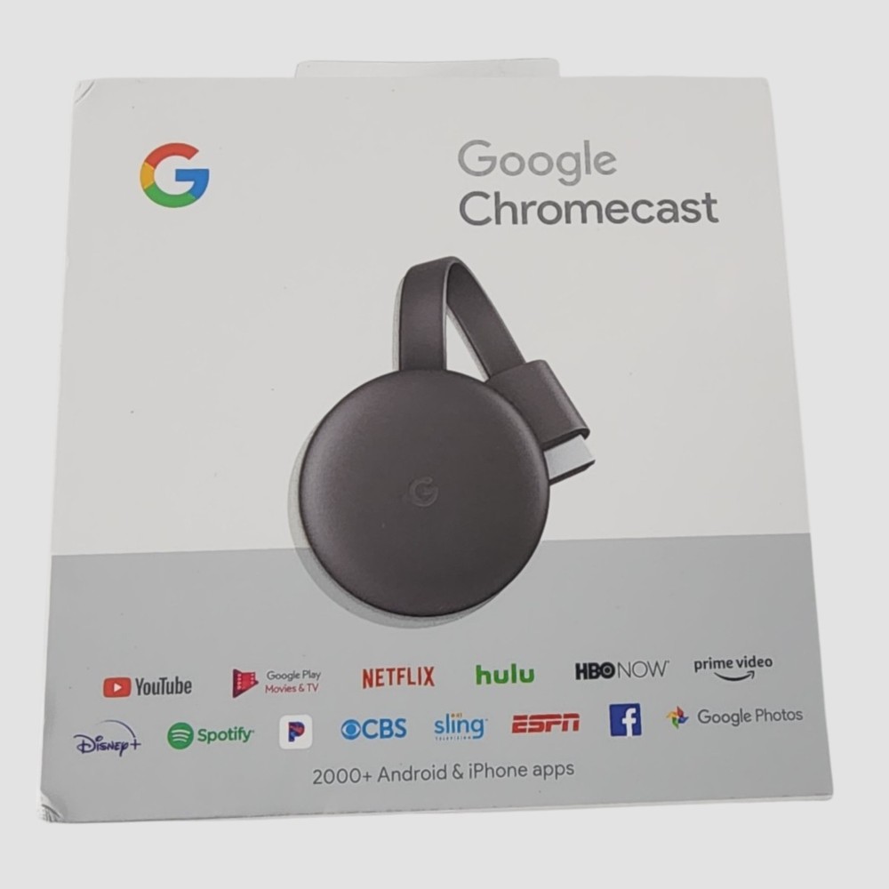 Google Chromecast 3rd Generation Media Streaming Device 1080p & 60fps (Untested)