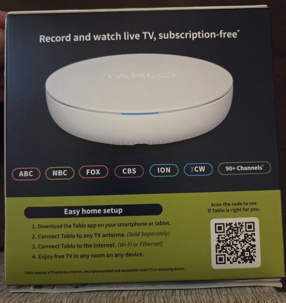 Tablo 4th Gen 2-Tuner Over-The-Air DVR Watch/Record Live TV TF1282B-R