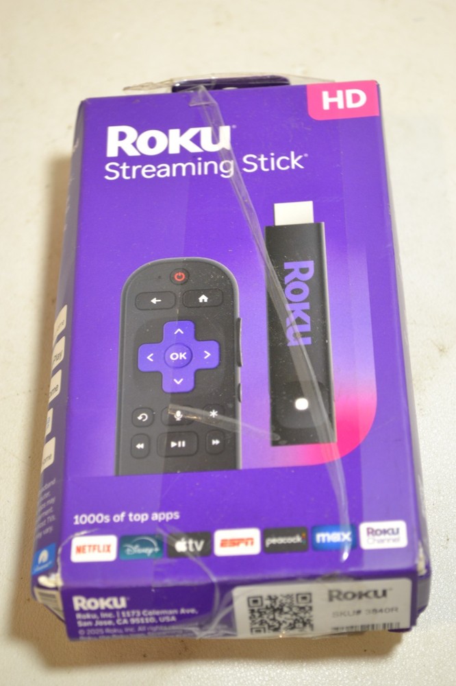 Roku 3840R Streaming Stick HD Media Player with Voice Remote