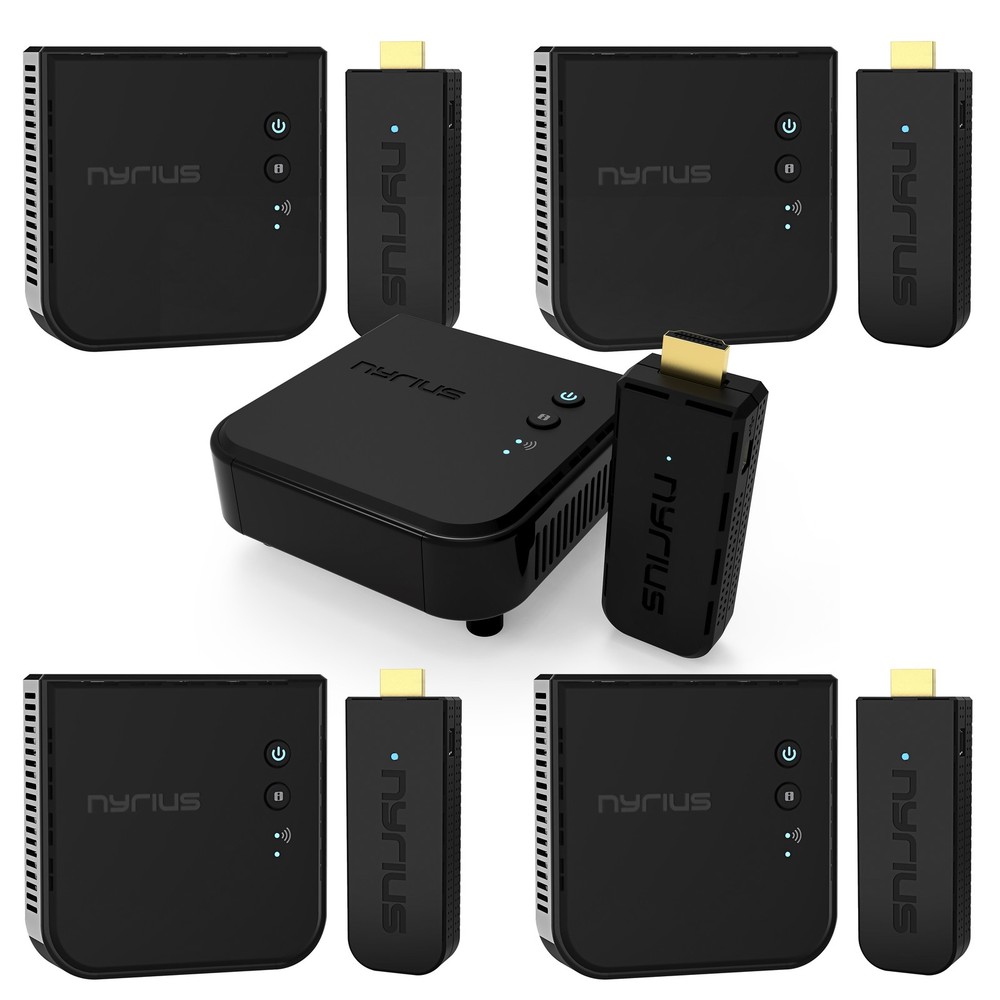 Nyrius Pro Wireless HDMI Transmitter & Receiver – 5 PACK