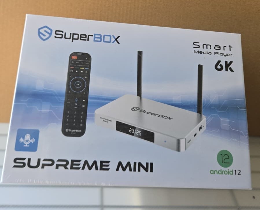 Android Media Device Superbox Supreme Mini 4GB/128GB 6K UHD Voice Remote