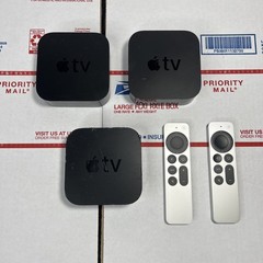 Lot Of 3 Apple TV units A1842 / A1625 + Remotes – * AS IS – Parts Or Repair –